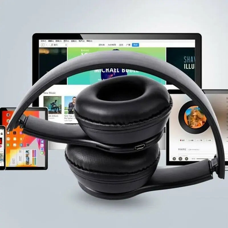 Multifunctional Wireless Stereo Bluetooth Headphone MP3 Player FM Radio Headset for iOS Android Men Women