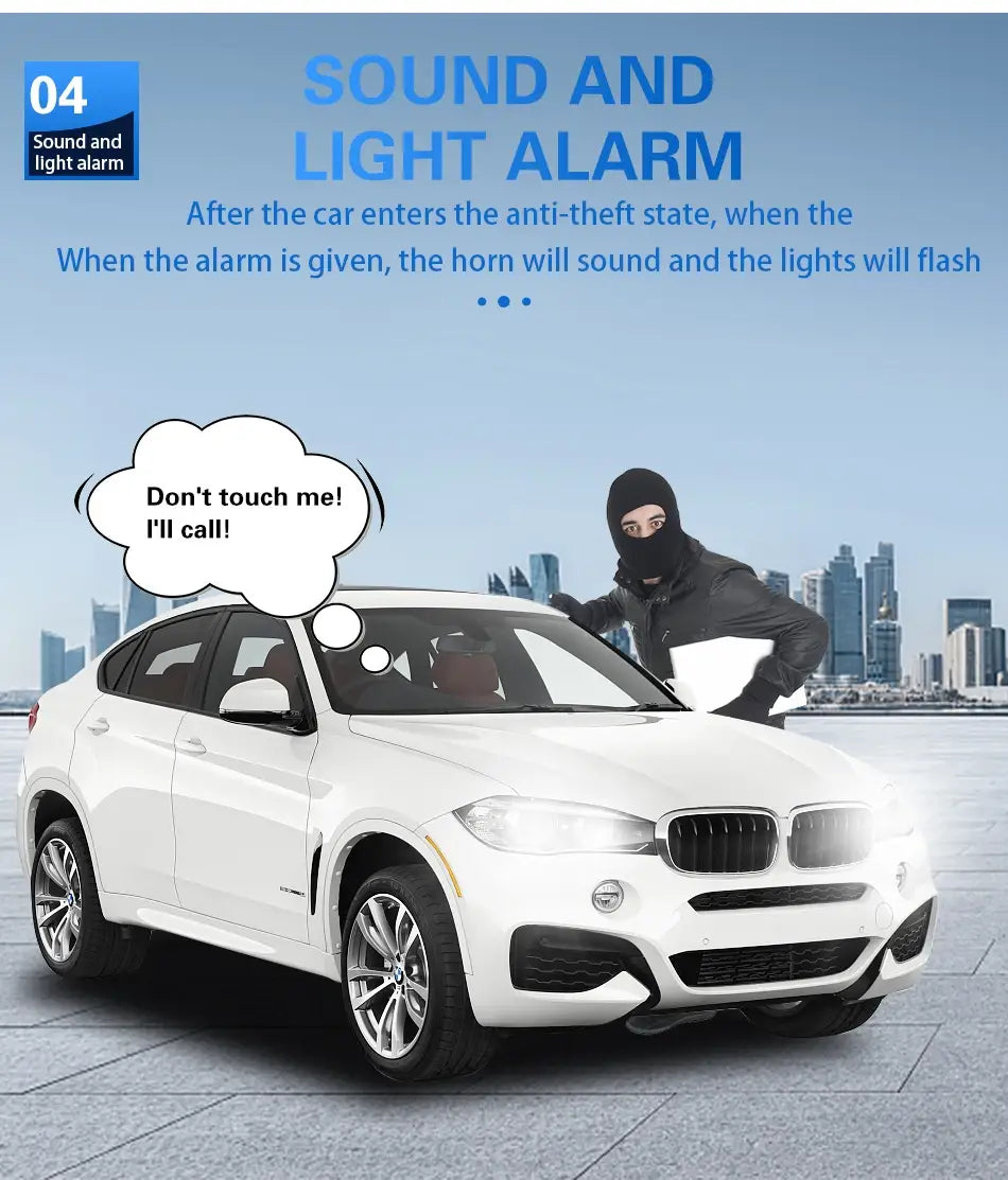 Car Remote Control PKE Keyless Entry Engine Start Alarm System Push Button Starter Stop Auto