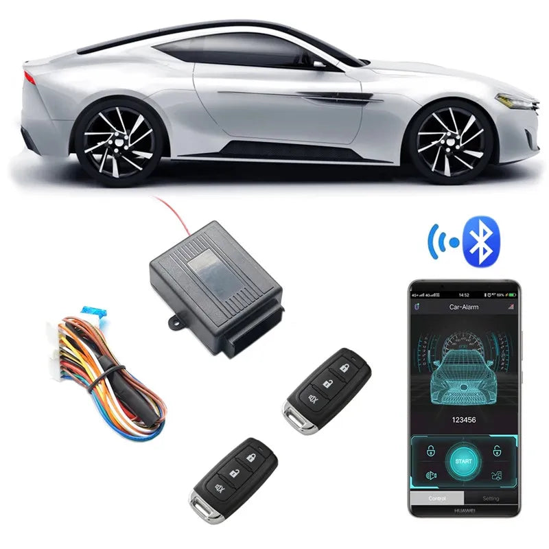 Keyless Entry System Smart Phone Sensor Remote Control Central Lock Automation Car Alarm With Android IOS APP Unlocked