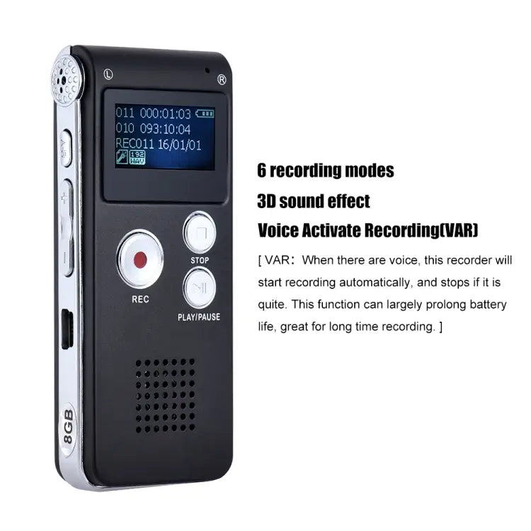 USB Voice Recorder Professional Dictaphone WAV MP3 Player