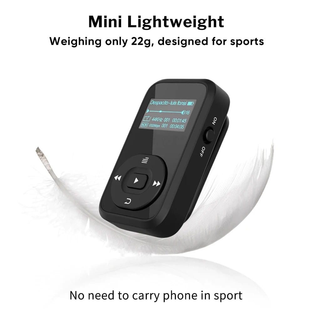 Deelife Bluetooth MP3 player Music Sport Clip Portable Walkman with Armband Mini Players FM Radio Ebook Voice Recorder