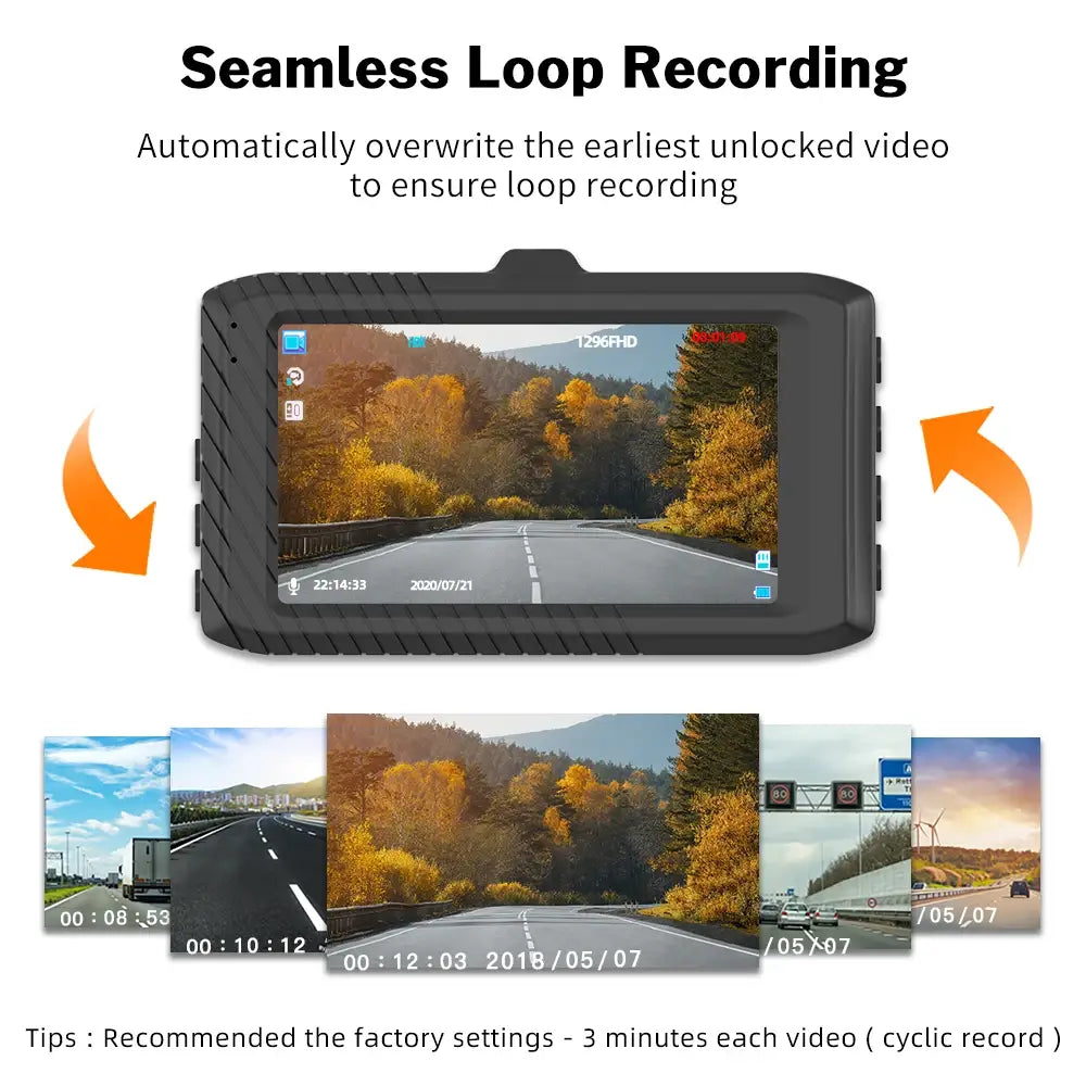 Deelife Car DVR 1296P Video Recorder Dash Cam