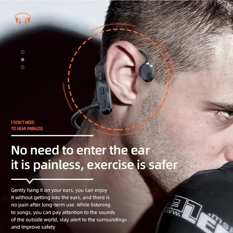 K69 Bone Conduction Bluetooth Headphones In-ear Wireless Sports