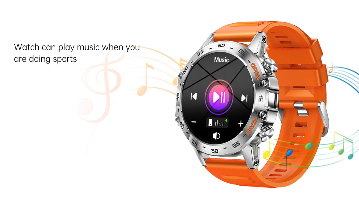 Smart Watch K52 Watches Men Wome Sports Fitness Modes Bluetooth Call Health Monitor 400mah 1.39Inch HD Smartwatch