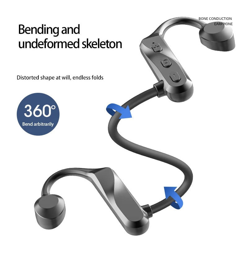 K69 Bone Conduction Bluetooth Headphones In-ear Wireless Sports