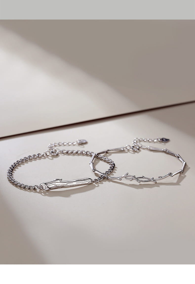 Couple Bracelet Female Sterling Silver Ins Korean Version Niche Design Valentine’s Day Gift Simple