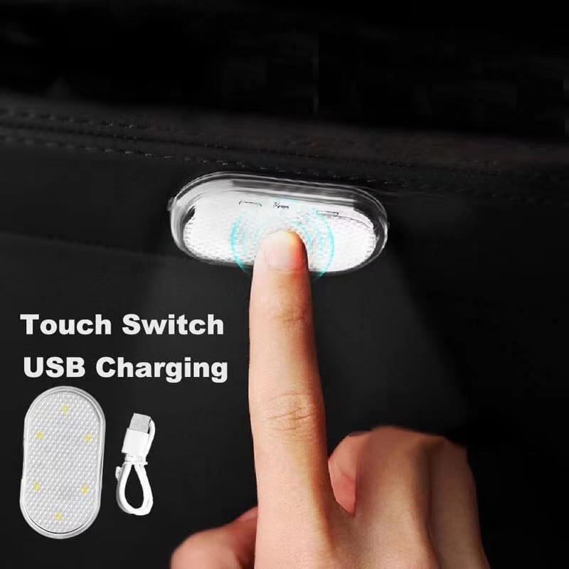 Car Interior 5v Led Lighting Finger Touch Sensor Reading Lamp Attraction Lights Usb Charge 6 Bulbs Door Light