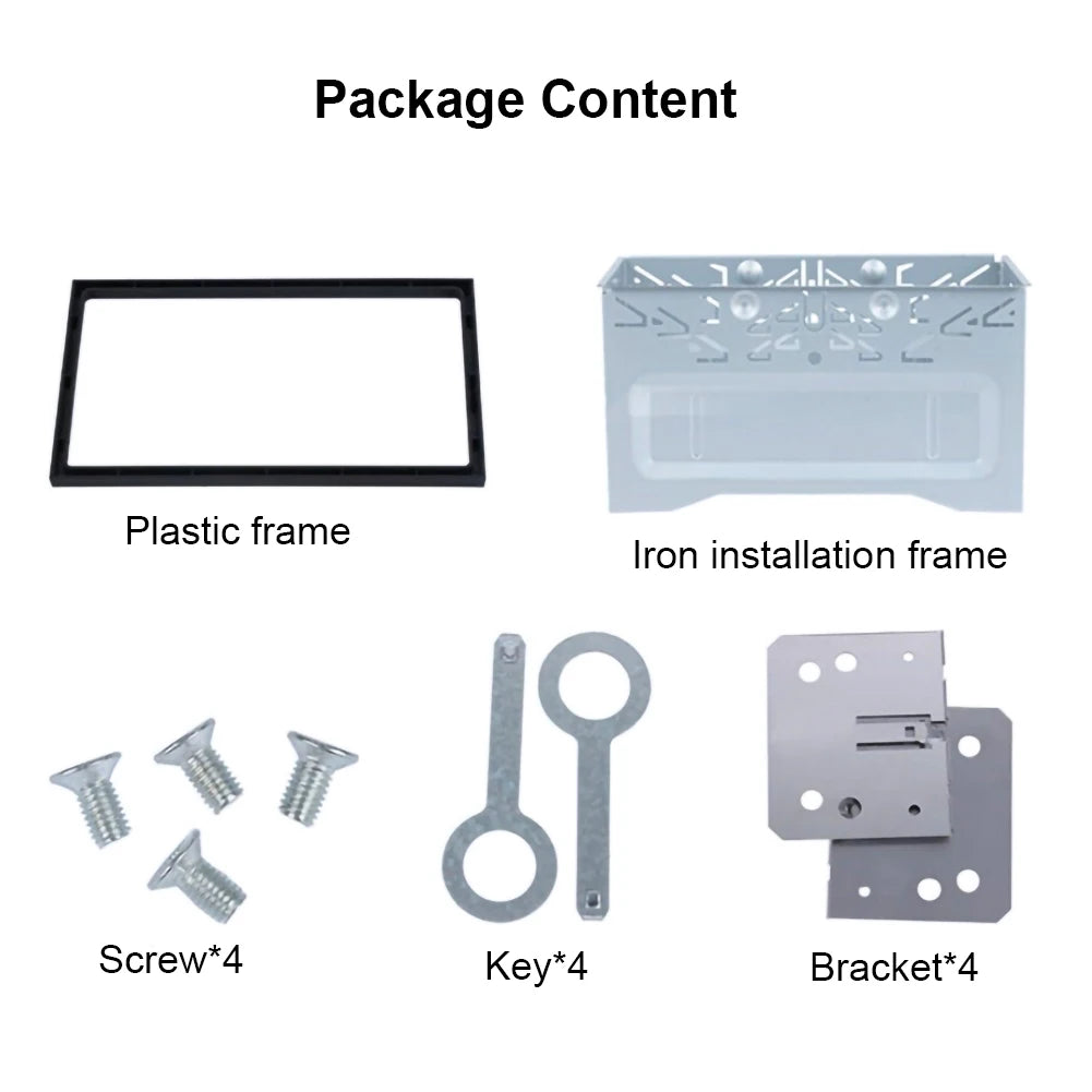 Auto Panel Audio Dash Mount Kit Box 2Din Fittings Universal Radio Head Unit Installation Frame For Car DVD Player