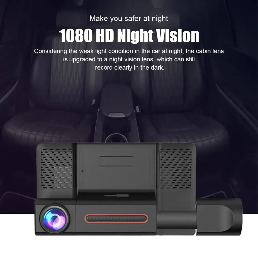 ed40d7a679391c6b31cfd04329c5fcec Car DVR 3 Cameras 4.0 Inches Dash Cam Video Recorder Auto Registrator Dvrs with Ways 24h Parking Monitor