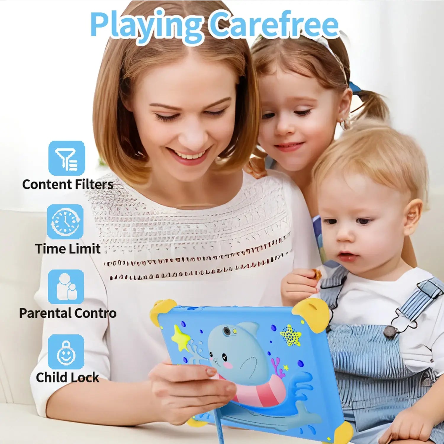 2025 New 7 Inch Cartoon Pattern Kids’ tablets Quad Core 4GB RAM 64GB ROM 5G WiFi Learning Education Games Tablet