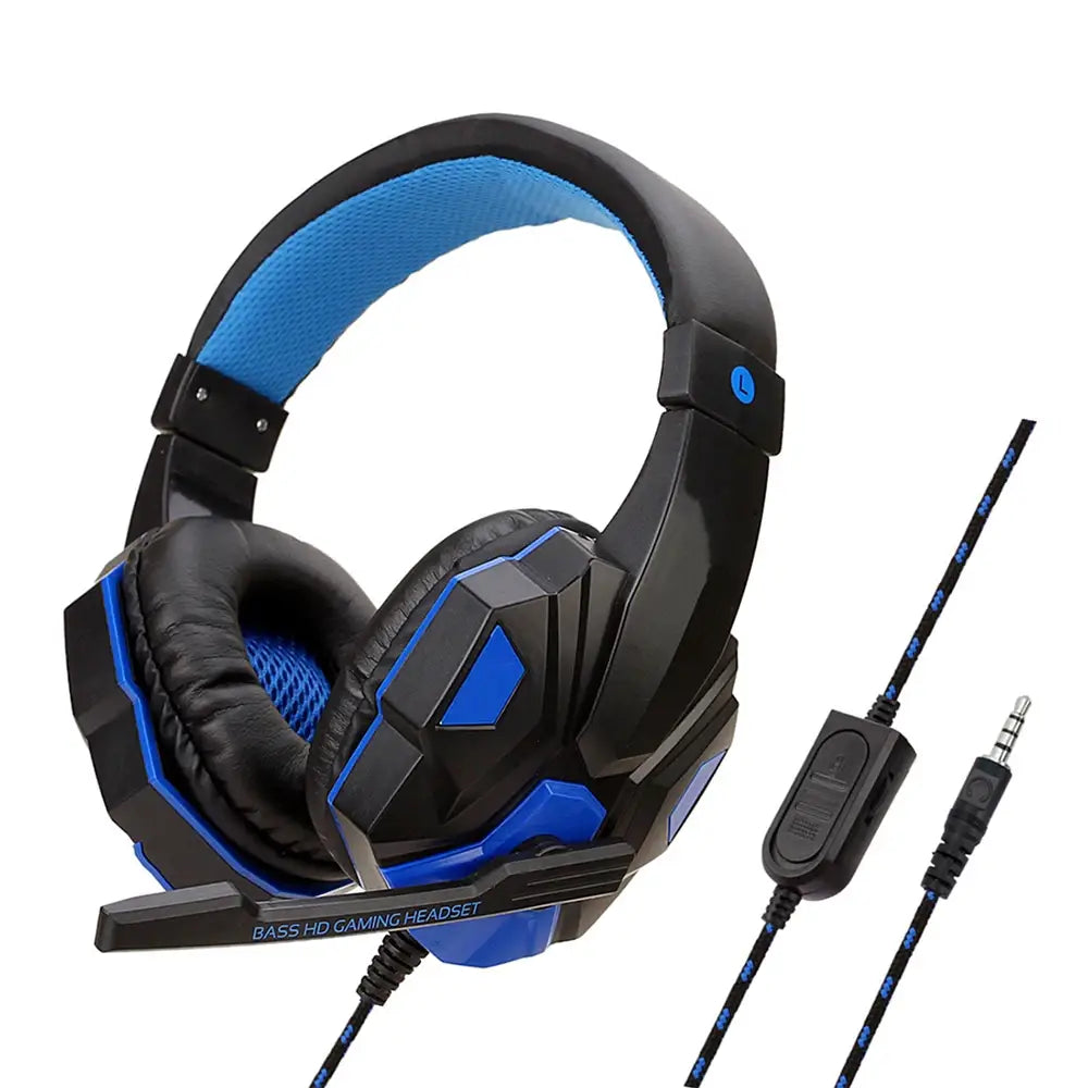 Professional LED Light 3.5mm Wired Gaming Headphones With HD Mic For Computer PS4 PS5 Xbox Bass Stereo PC Headset Gifts