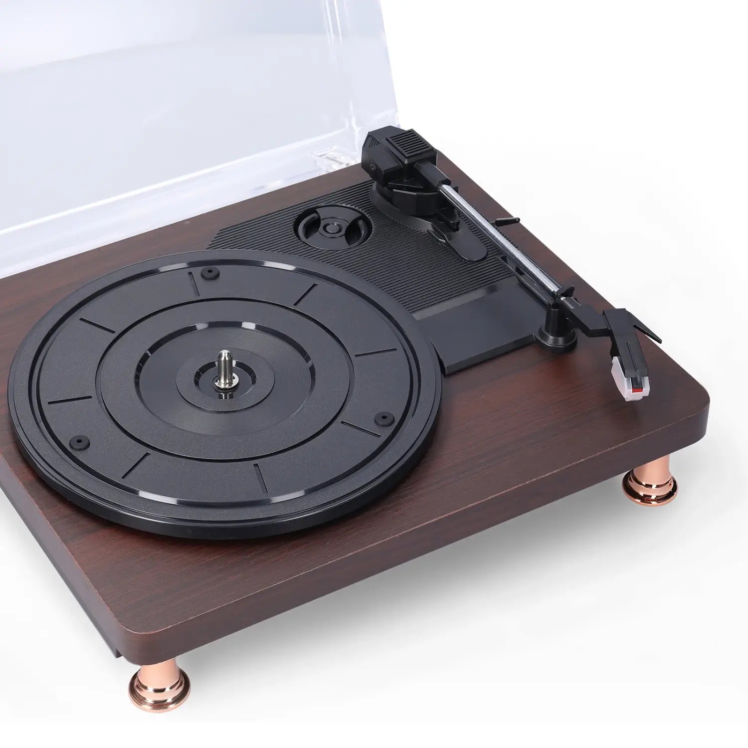 Retro Vinyl Record Player with Dustproof Cover Classic Nostalgic Style EU/US Plug