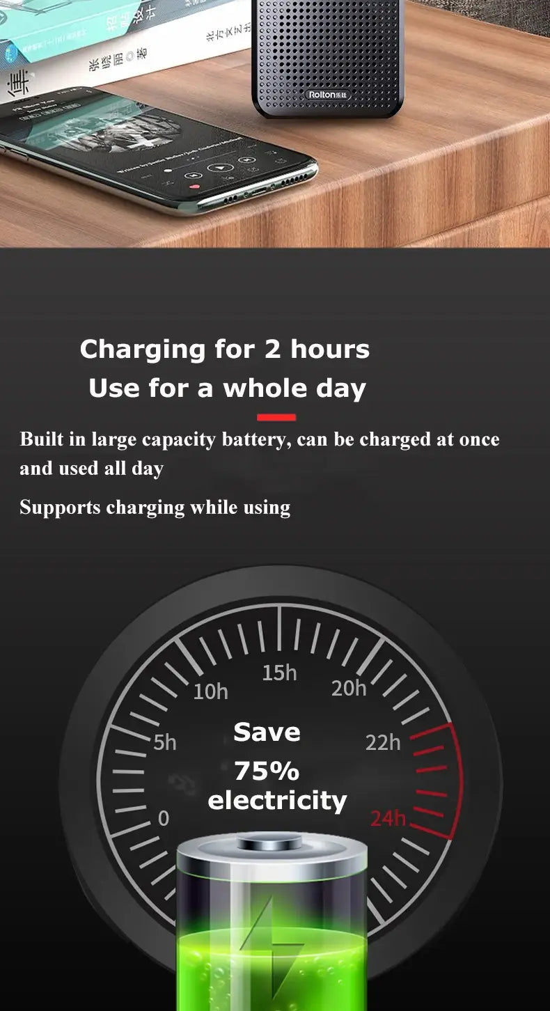 Portable FM Mini Radio Dual Antenna Pocket Receiver Bluetooth 5.0 Speaker TF Card Music Player with LED Flashlight