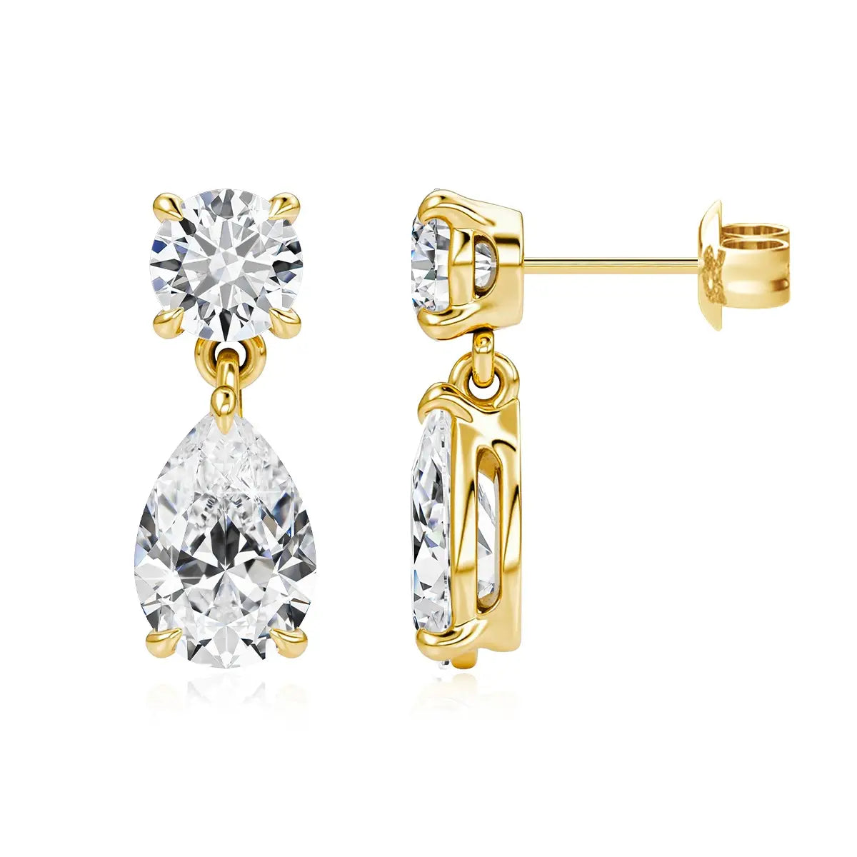 100% Real Moissanite Dangling Earrings For Women Lab