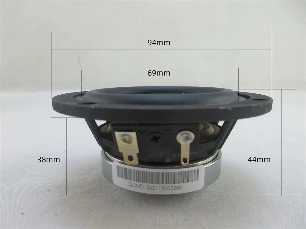 2PCS Car Audio Center 3.5’’ Inch 3 Midrange Speaker Three-way QP Titanium Color