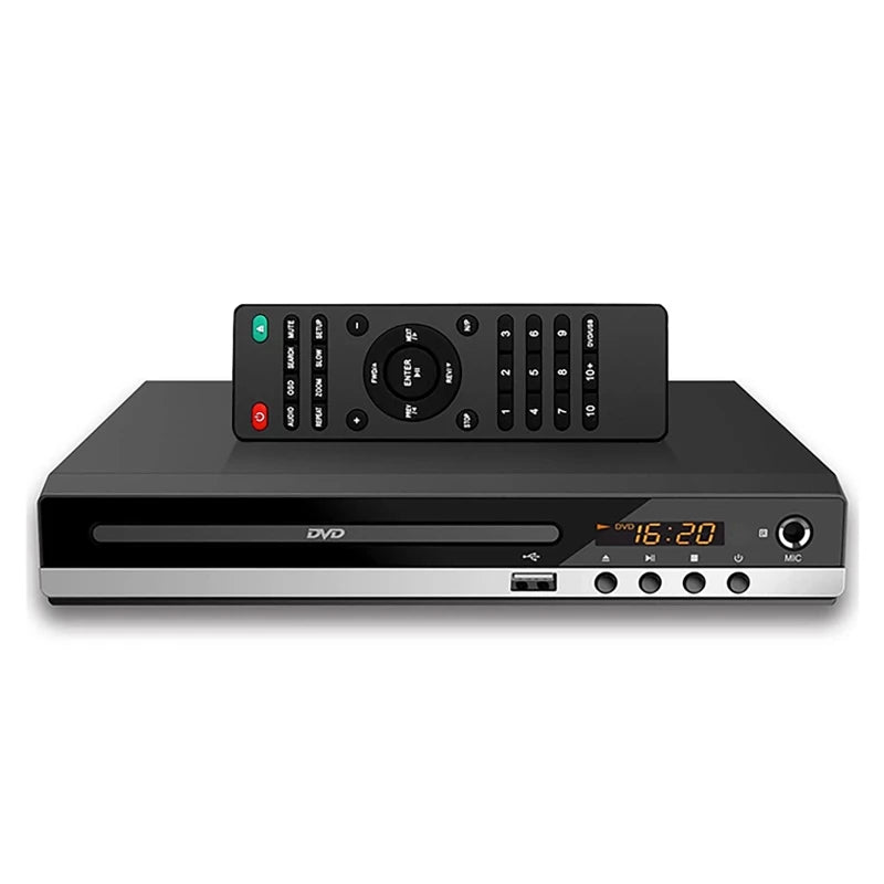 DVD Player High-defination 1080P Home Box For TV All Region Free CD-Discs AV-Output Built-in MIC-port