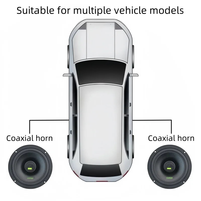 6.5 Inch Speakers Sound for Cars Max 200W Car System Stereo 2-way Coaxial