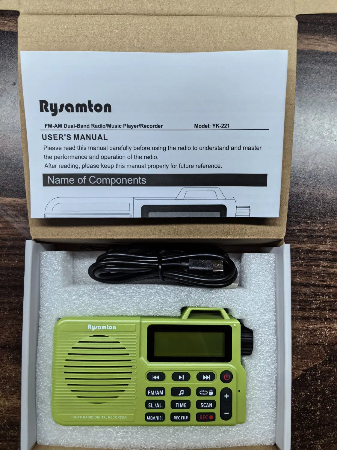 Portable AM/FM Radio Small Pocket with Bluetooth Bass Speaker Support Micro SD Card and Record Long Battery Life