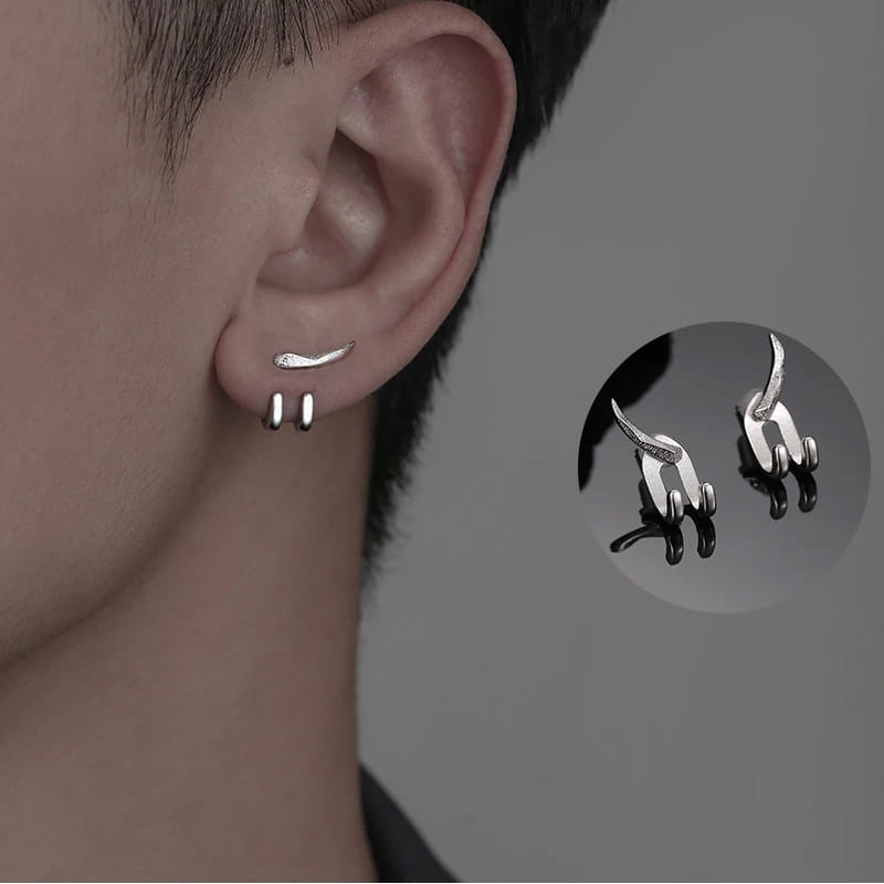 Ear studs for men with personality trendy men’s earrings simple and minimalist versatile cool hip-hop new trend