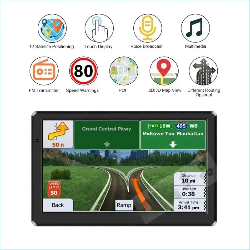 Car GPS Navigation System 5/7/8-inch Touch Screen 8G + 256M