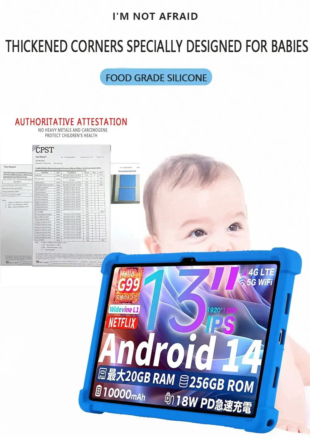 Teclast Tablet Case13-inch for T65 Max Protective Cover Holder Case Tablets Bracket