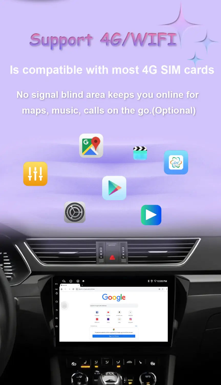 Carplay Car 4G WIFI GPS Navigation Radio Multimedia Video