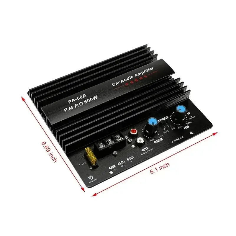 12V 600W Mono Car Audio Amplifier Powered Subwoofer Bass Amplifiers Board Player Automotive Amplifie r Module 3D