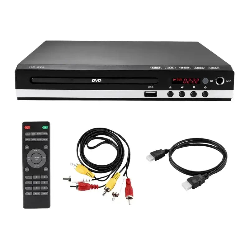 DVD Player 1080P Home Players Full HD Multimedia Digital TV Disc Support CD MP3 MP4 RW VCD Theatre System