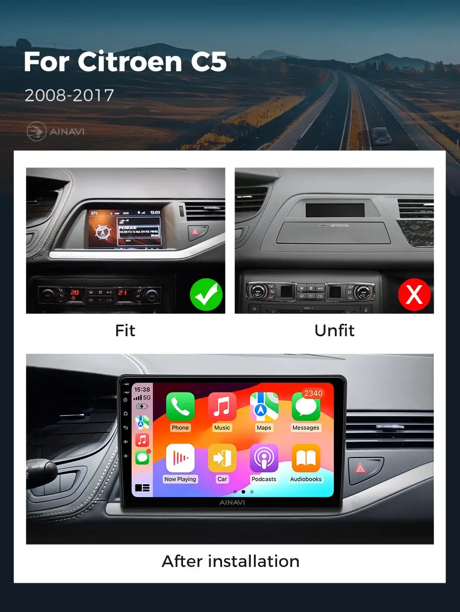 Ainavi Car Stereo For Citroen C5 2008 2009 2010 2011-2017