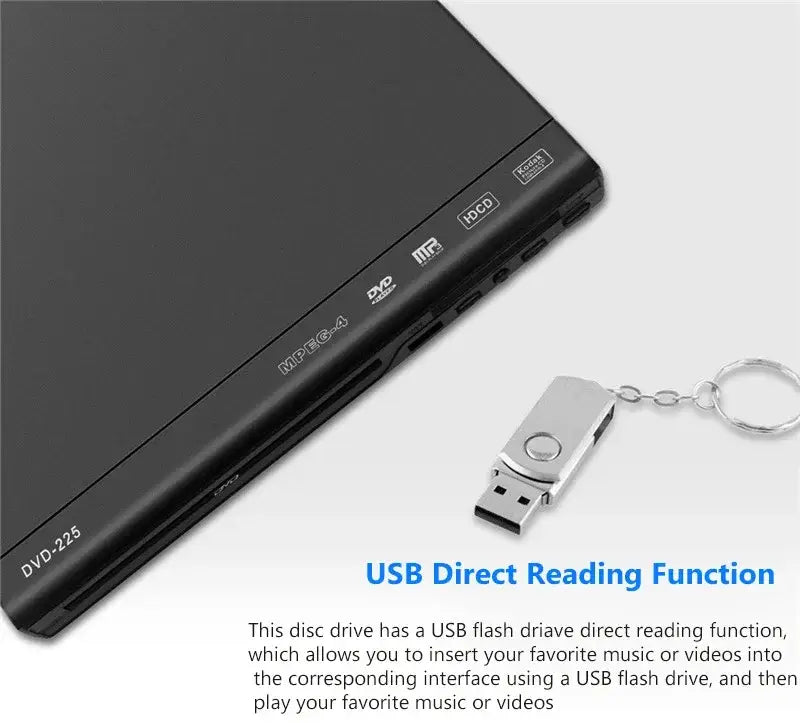 DVD Player 1080P Home Players Full HD Multimedia Digital TV Disc Support CD MP3 MP4 RW VCD Theatre System