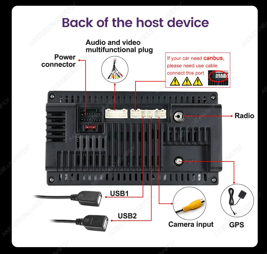 Navifly 7’’ 1Din Android 15 Car Radio Multimedia Video