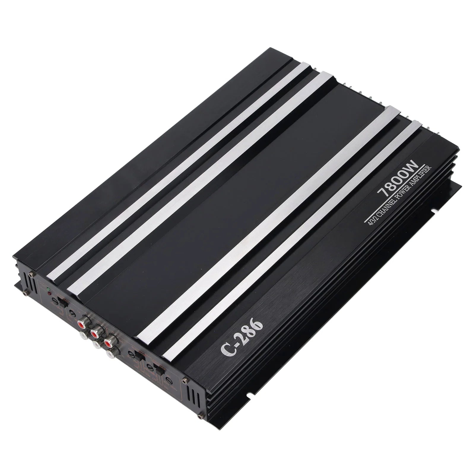 Car Stereo Amp Amplifier 7800W 4 Channels Class Aluminum Alloy Pure Bass Power for 12V Truck Boat UTV Motorcycle