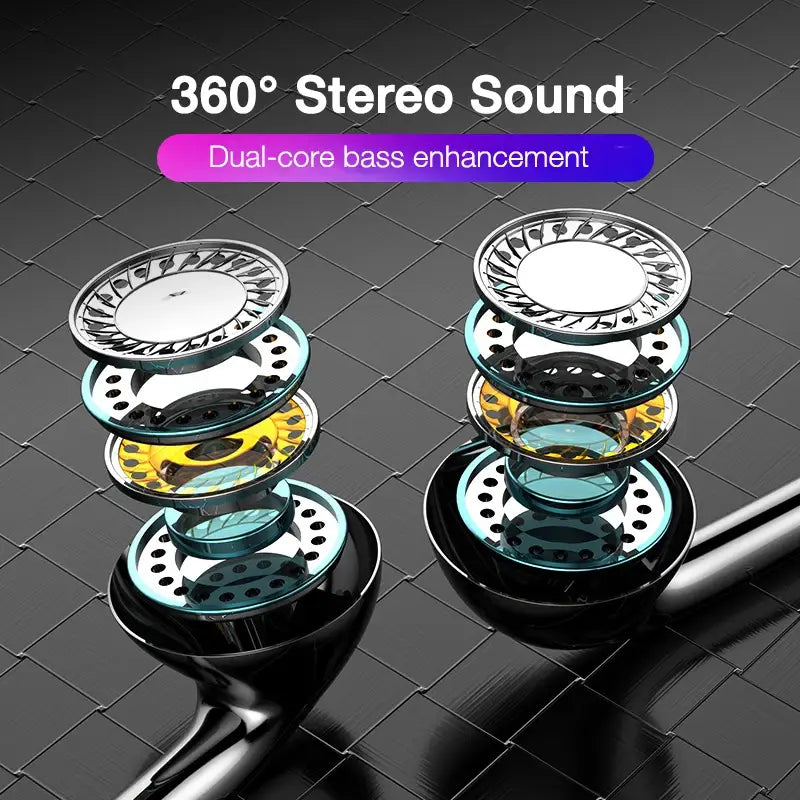 3.5mm Wired Headphones In Ear Headset Earphones with Microphone Stereo Bass Earbuds Sports In-line Control For Phones
