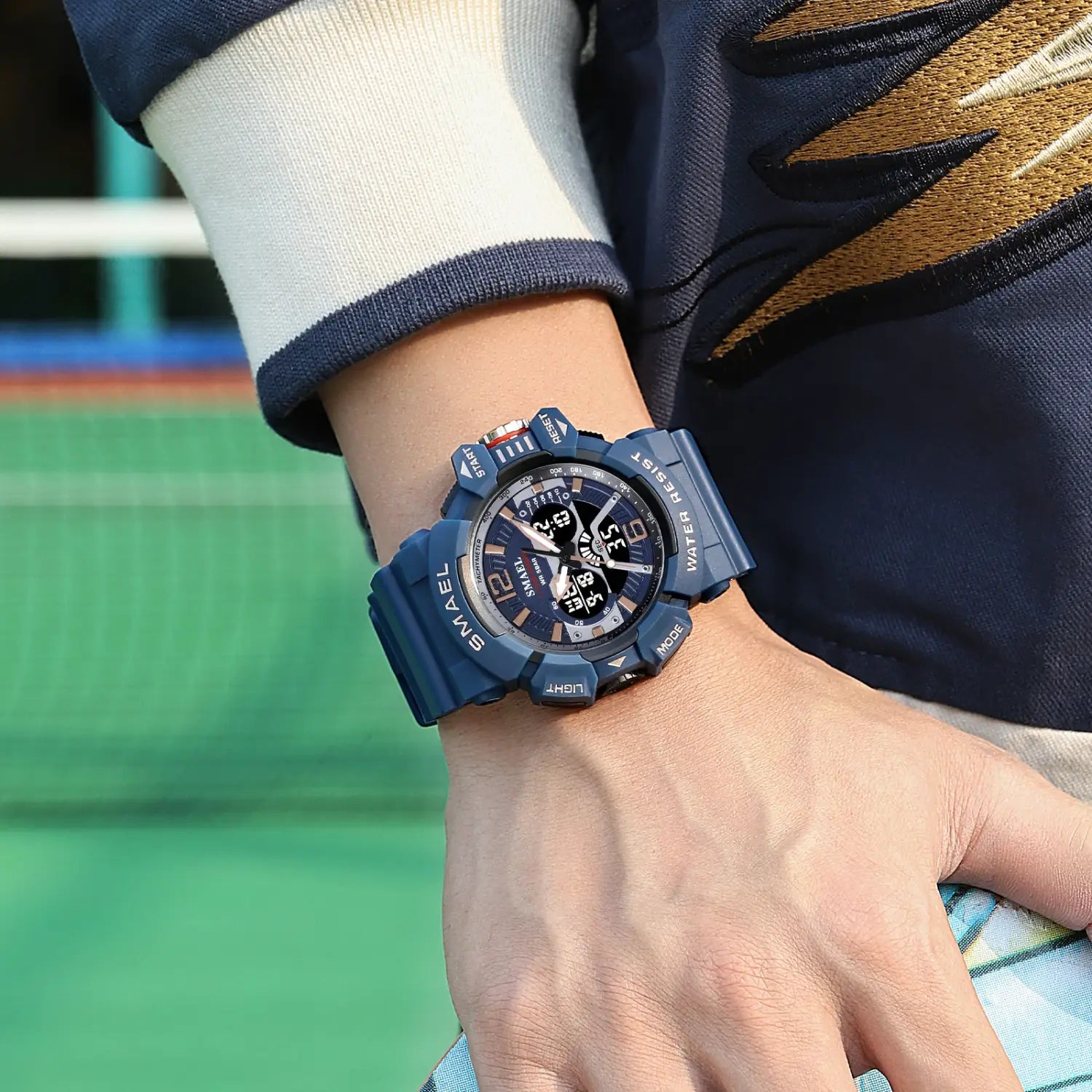 Sport Watch Men SMAEL 50M Waterproof Wristwatches Dual Time Display Multi-function Sports Clocks 8065 Mens Watches