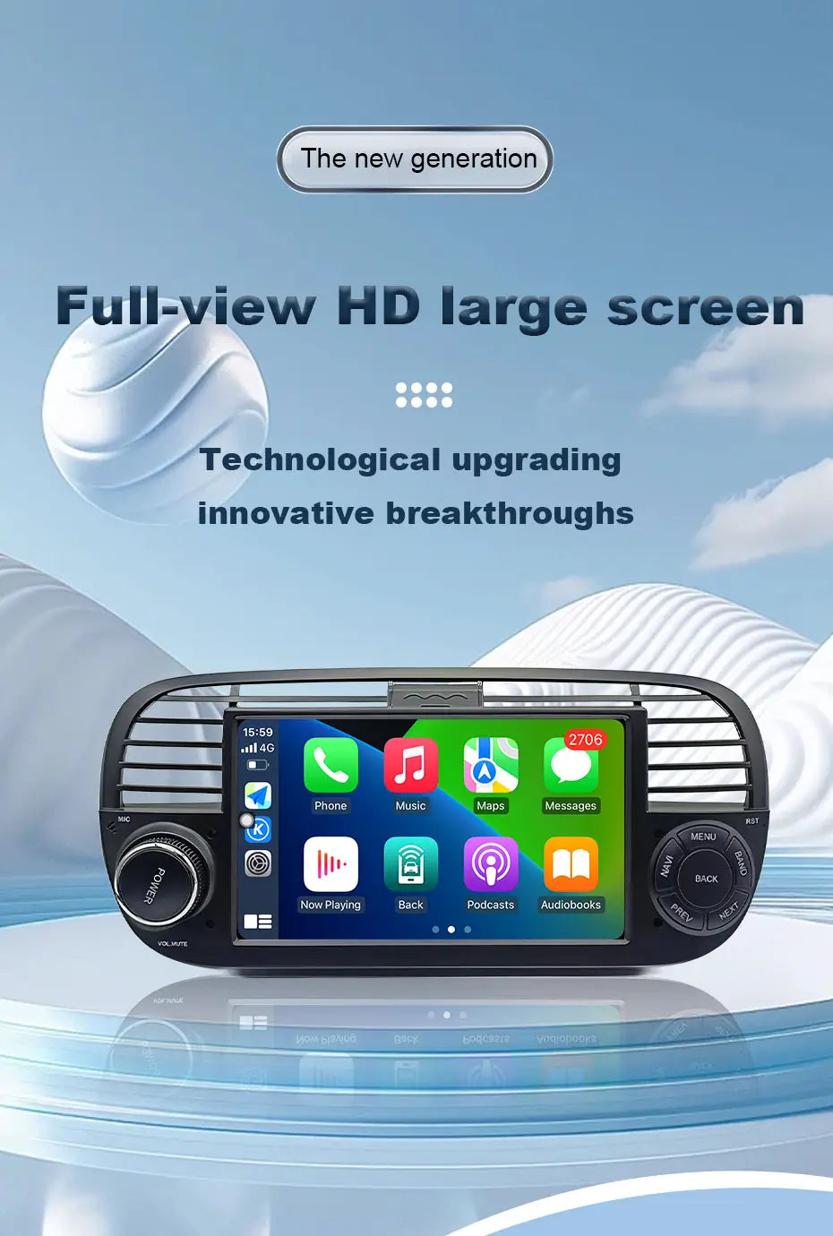 GPS Navigation 7 inch 4G Wifi Car Radio Android 16 for Audi