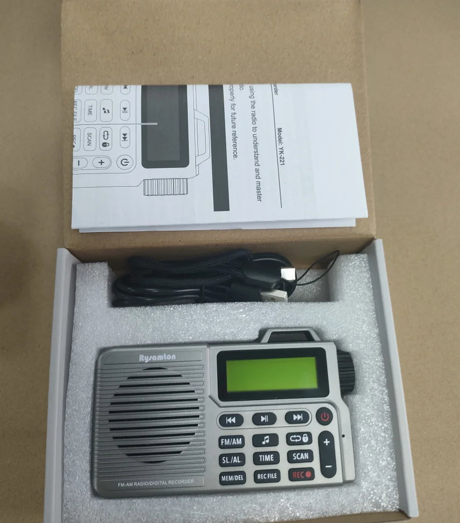 Portable AM/FM Radio Small Pocket with Bluetooth Bass Speaker Support Micro SD Card and Record Long Battery Life