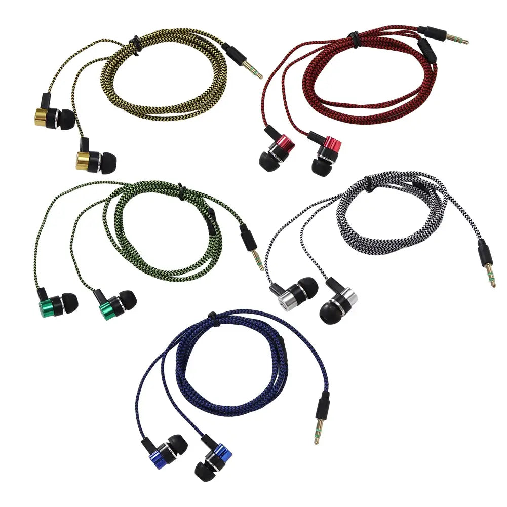 3.5mm Wired Headphones 2 Basic In-Ear Stereo Earbuds Mobile earphones Superb Bass Effect Headset