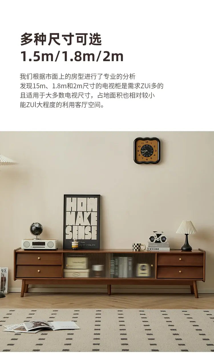 Simple Trendy Tv Stand Mid Century Metal Handles Retro Luxury With Drawers Classic Mobiletto Porta Room Furniture