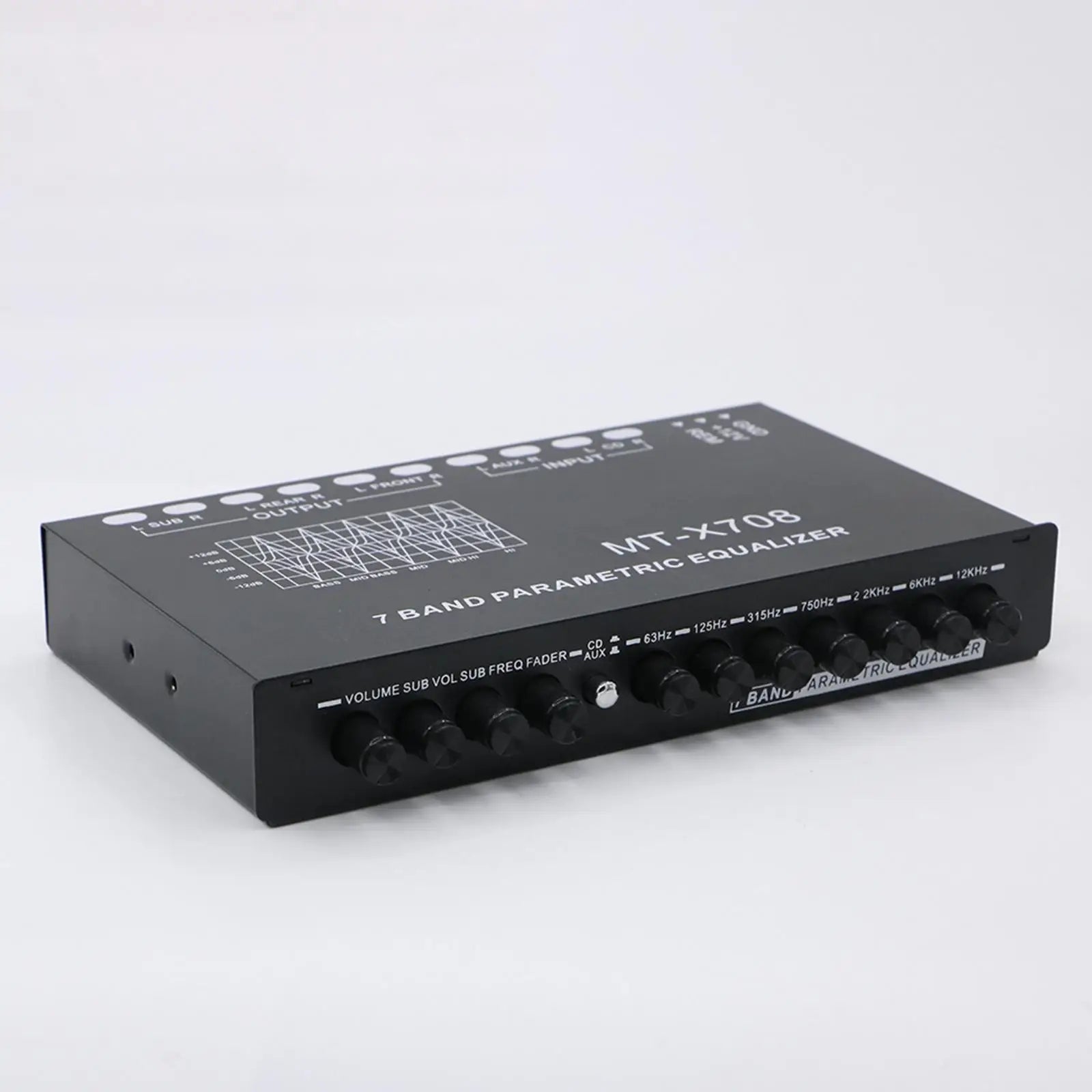 7 Band Parametric Car Audio Equalizer DC 12V Amplifier Graphic