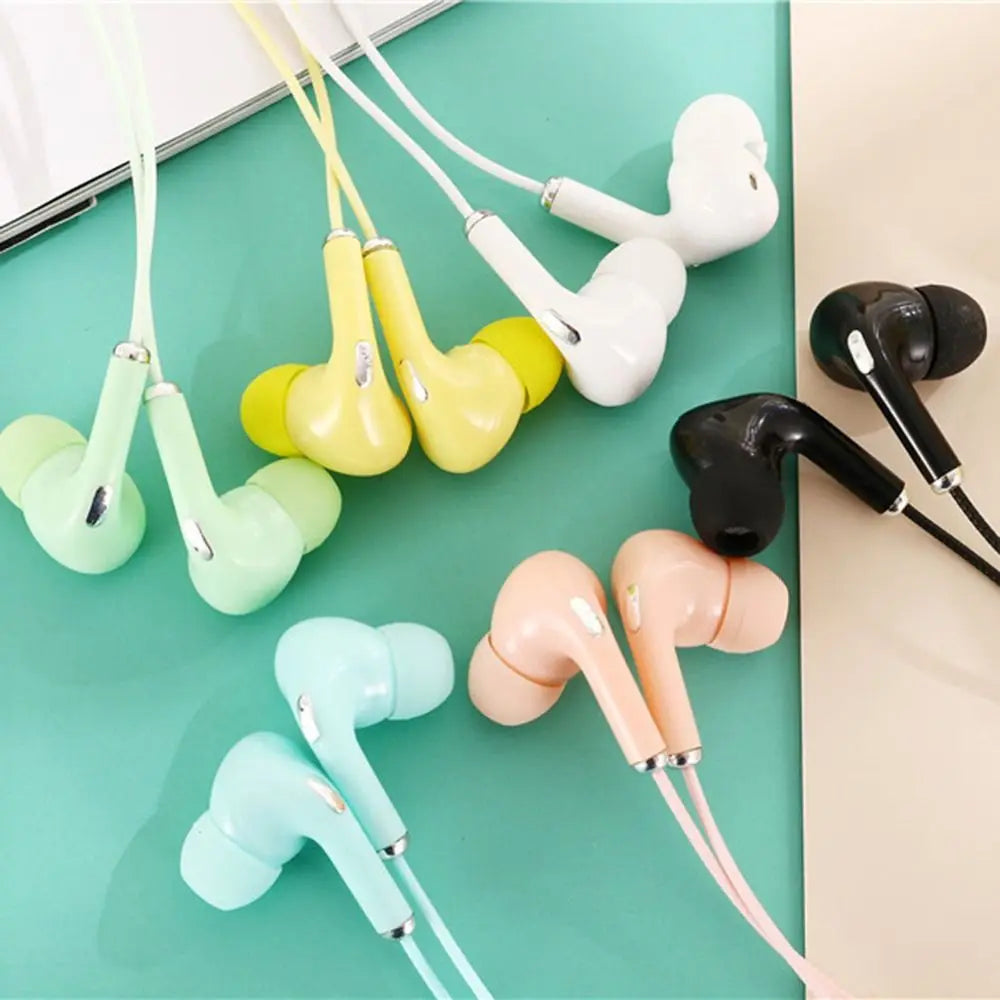 Wired Earphone 3.5mm In-Ear Control Sport Headset with Mic In Ear Headphones Stereo Earbuds for Mobile Phones