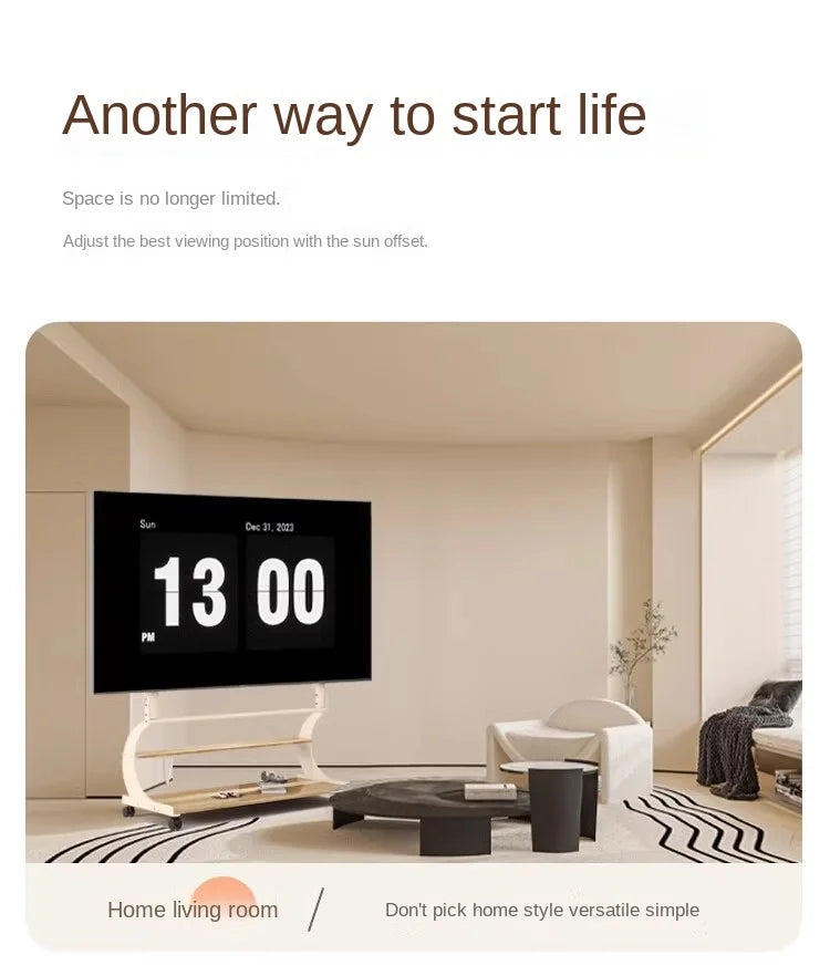 Mobile Rolling TV Stand for 50-100inch TVs Cart Shelf Mute Wheels up to 220lbs Max VESA 900x600mmFloor Support