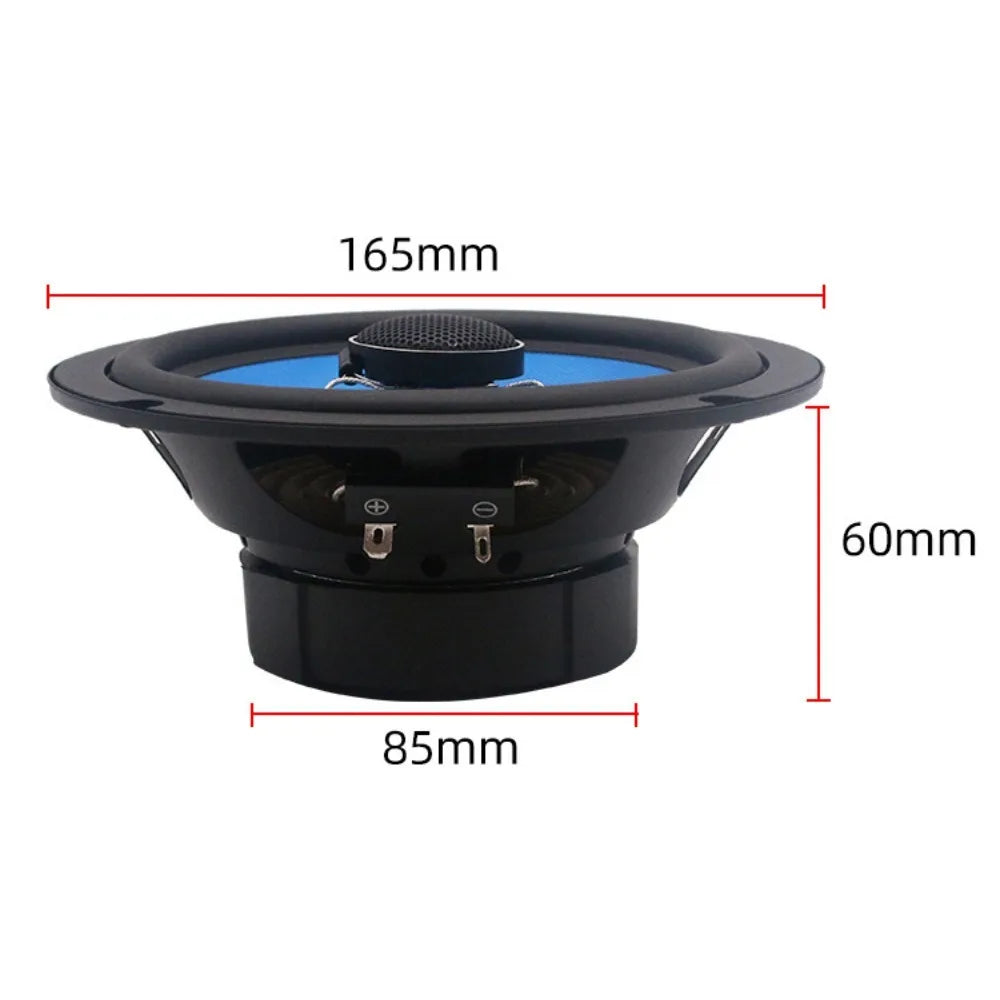 6.5 Inch Car Coaxial Speaker Tweeter Mid-bass Integrated Audio System Door 2pc