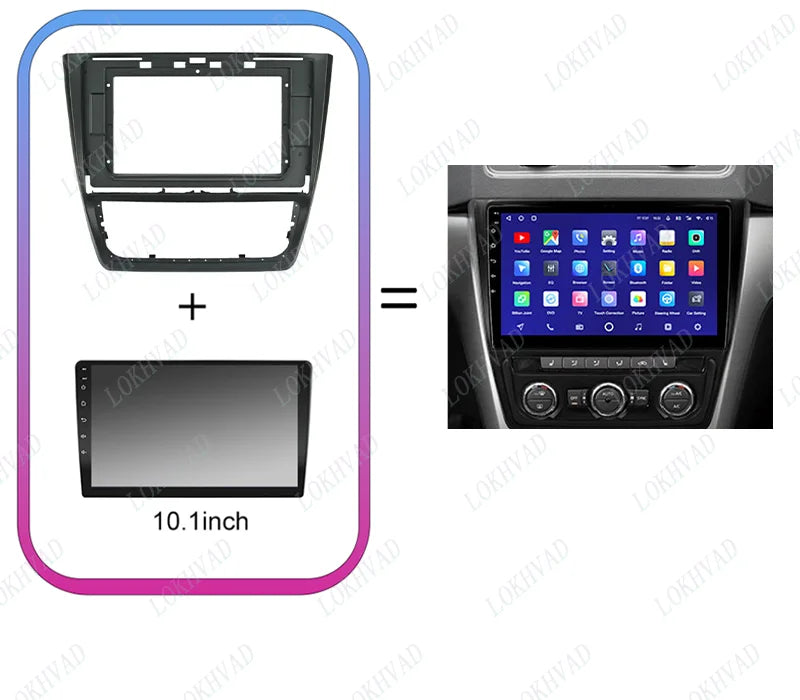 Car Radio For Skoda Yeti 5L 2009 - 2014 Android 2 Din Stereo Mounting Bezel Faceplate Frame Kit