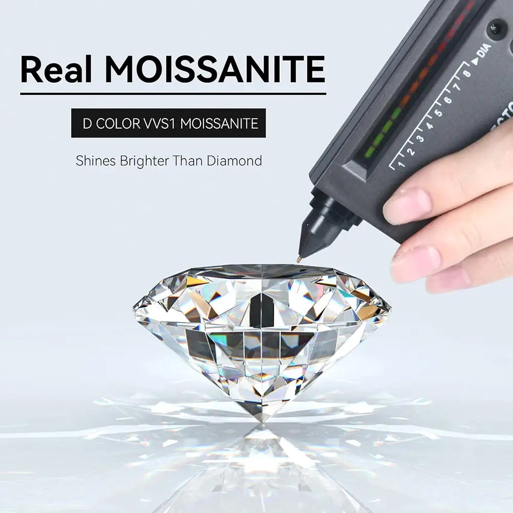 Men Ring 100% Genuine 1ct Shining Moissanite with Certificate Passed Diamond Test S925 Silver Jewelry Wedding Gift