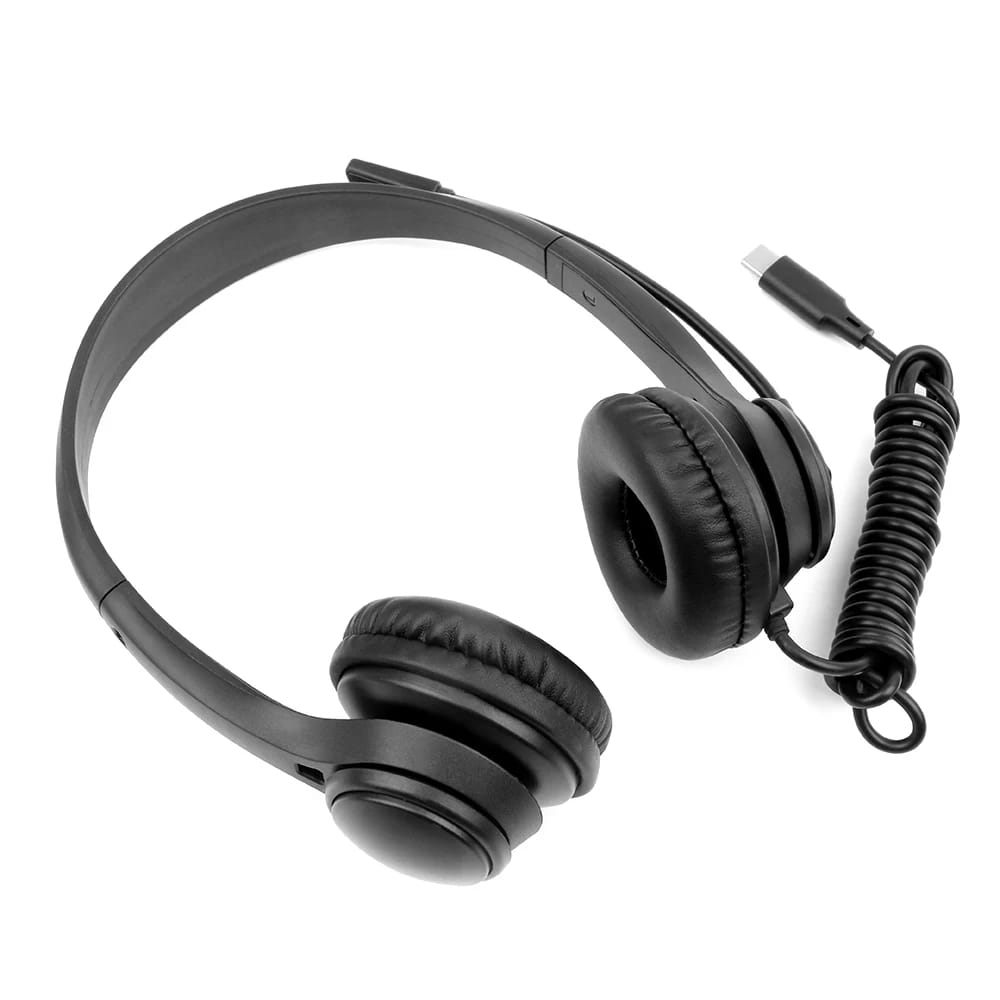 Wired USB Headset Call Center Headphones with Microphone Noise Cancelling Over Gaming 3.5MM For Compute