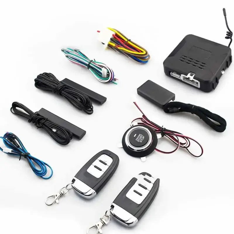 Car Keyless Entry System Engine Start Alarm One-button Start/Stop Remote Starter Stop Accessories Universal