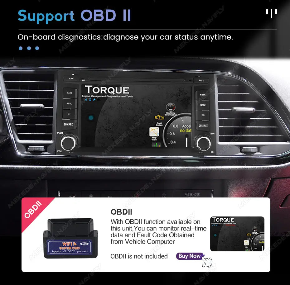 Navifly 7’’ 1Din Android 15 Car Radio Multimedia Video