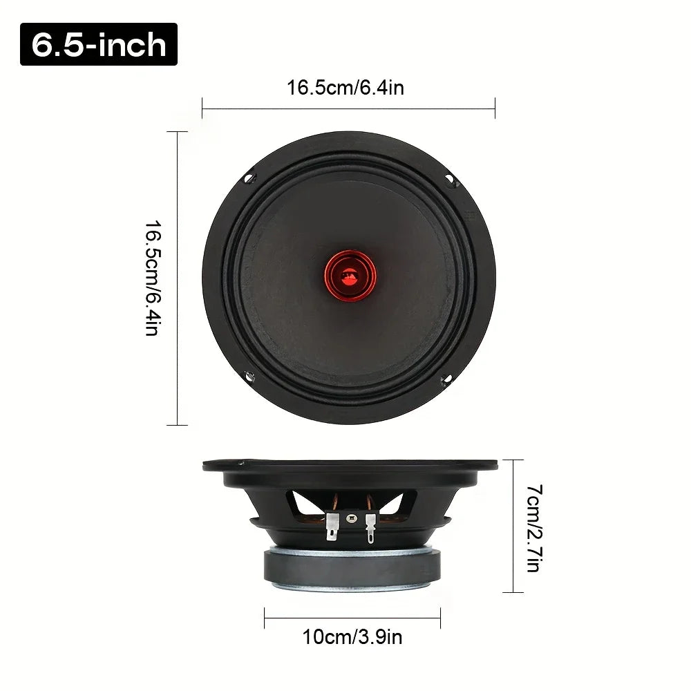 1PC 650W 6.5’’ Car Speaker Mid Range for Audio Modification Surround Sound System Music Player Vehicle Door