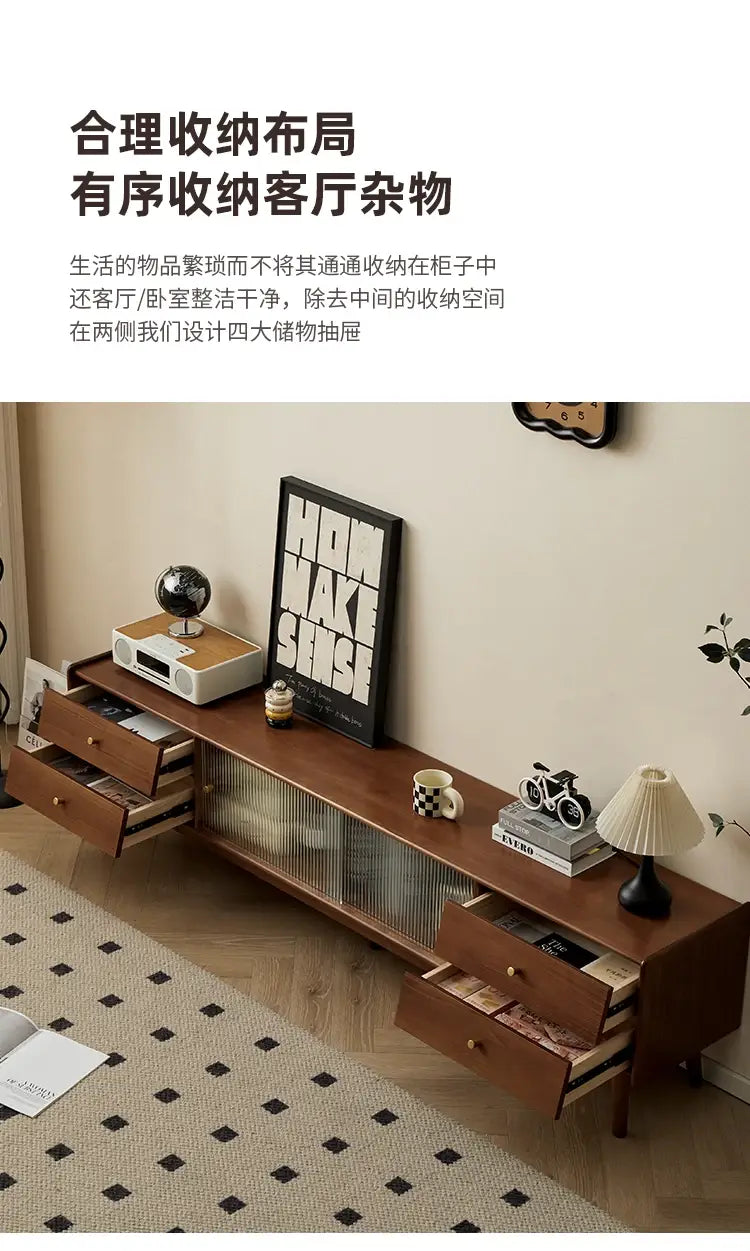 Simple Trendy Tv Stand Mid Century Metal Handles Retro Luxury With Drawers Classic Mobiletto Porta Room Furniture