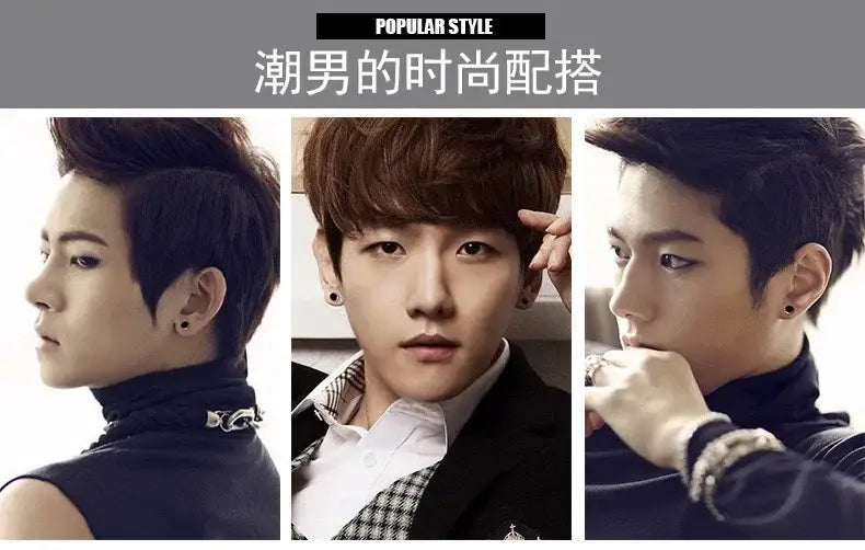 Lihong Personalized 925 Silver Earrings Men’S Single Street Punk Hip-Hop Jewelry